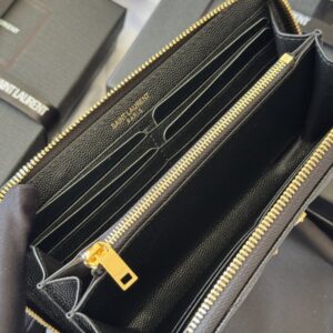 【AT10675】サンローラン（Saint Laurent）フィッシュスキン柄カーフスキン財布 YSLロゴ入り | YSL