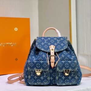 【AT10859】ルイ・ヴィトンのデニムブルーリュックサック - ファッションとレトロの融合 | Louis Vuitton Paris
