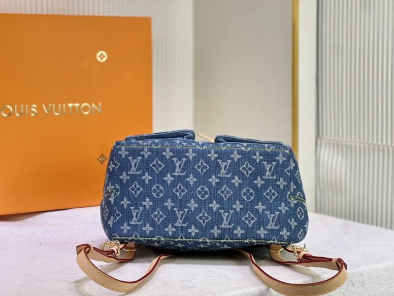 【AT10859】ルイ・ヴィトンのデニムブルーリュックサック - ファッションとレトロの融合 | Louis Vuitton Paris