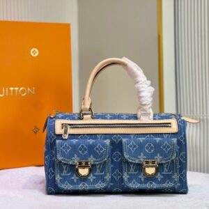 【AT10861】ルイ・ヴィトンのモノグラムデニムハンドバッグ - デニムとファッションの完璧な融合 | Louis Vuitton Malletier