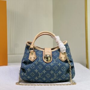 【AT10862】ルイ・ヴィトン デニムジーンズのクラシックハンドバッグ | LV