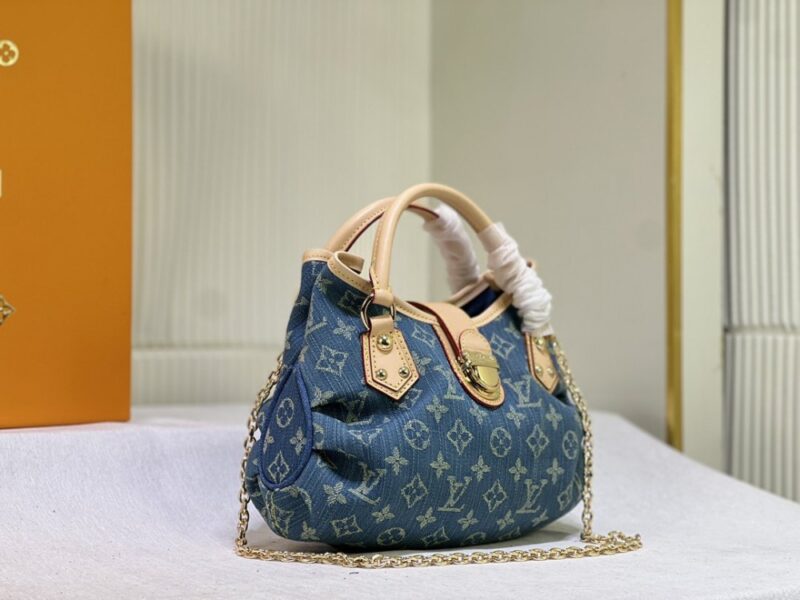 【AT10862】ルイ・ヴィトン デニムジーンズのクラシックハンドバッグ | LV