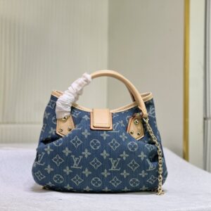 【AT10862】ルイ・ヴィトン デニムジーンズのクラシックハンドバッグ | LV