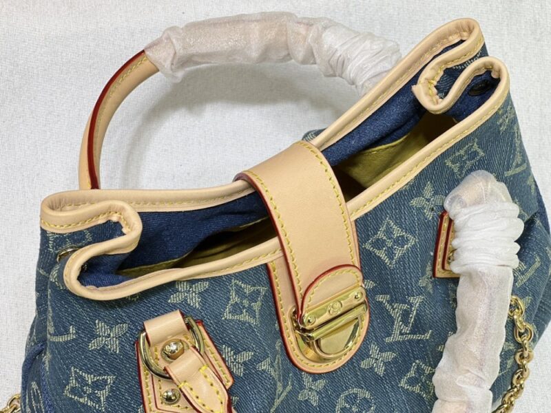 【AT10862】ルイ・ヴィトン デニムジーンズのクラシックハンドバッグ | LV