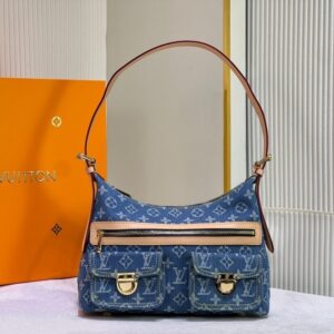 【AT10863】ルイ・ヴィトン(Louis Vuitton) ヴィンテージデニムショルダーバッグ - デニム素材とレザーディテールが魅力的 | Louis Vuitton Paris