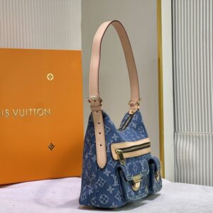 【AT10863】ルイ・ヴィトン(Louis Vuitton) ヴィンテージデニムショルダーバッグ - デニム素材とレザーディテールが魅力的 | Louis Vuitton Paris