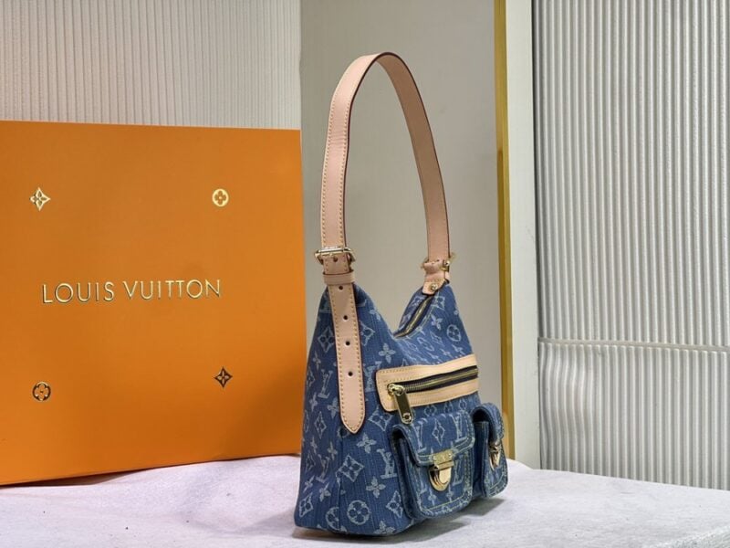 【AT10863】ルイ・ヴィトン(Louis Vuitton) ヴィンテージデニムショルダーバッグ - デニム素材とレザーディテールが魅力的 | Louis Vuitton Paris