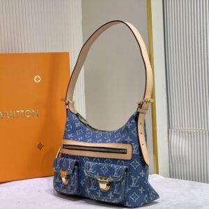 【AT10863】ルイ・ヴィトン(Louis Vuitton) ヴィンテージデニムショルダーバッグ - デニム素材とレザーディテールが魅力的 | Louis Vuitton Paris