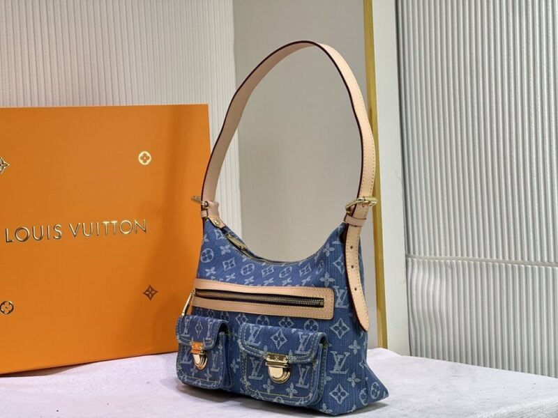 【AT10863】ルイ・ヴィトン(Louis Vuitton) ヴィンテージデニムショルダーバッグ - デニム素材とレザーディテールが魅力的 | Louis Vuitton Paris