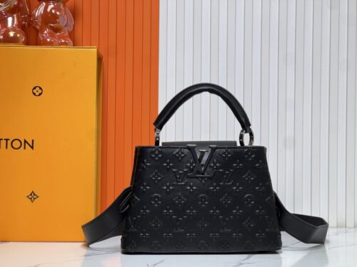 【AT10866】ルイ・ヴィトン Capucinesミニハンドバッグ- 贅沢なTaurillonレザー製、V字金属デザイン | Louis Vuitton Malletier