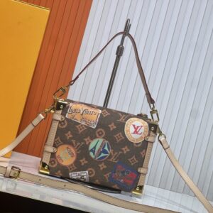 【AT10874】ルイ・ヴィトンのクラシックなハードトランクハンドバッグ - 豪華な旅行風スタイル | LV