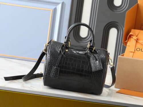 【AT11063】高級クロコ型押し牛革ハンドバッグ - Elegant Croco Leather Handbag | Louis Vuitton Paris