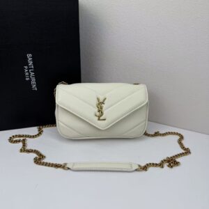 【AT11079】サンローラン ミニLOULOUラムスキンチェーンバッグ | YSL