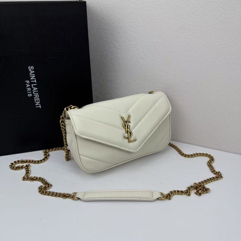 【AT11079】サンローラン ミニLOULOUラムスキンチェーンバッグ | YSL