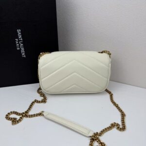 【AT11079】サンローラン ミニLOULOUラムスキンチェーンバッグ | YSL