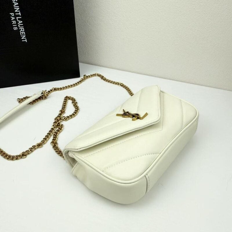 【AT11079】サンローラン ミニLOULOUラムスキンチェーンバッグ | YSL