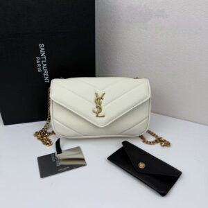 【AT11079】サンローラン ミニLOULOUラムスキンチェーンバッグ | YSL