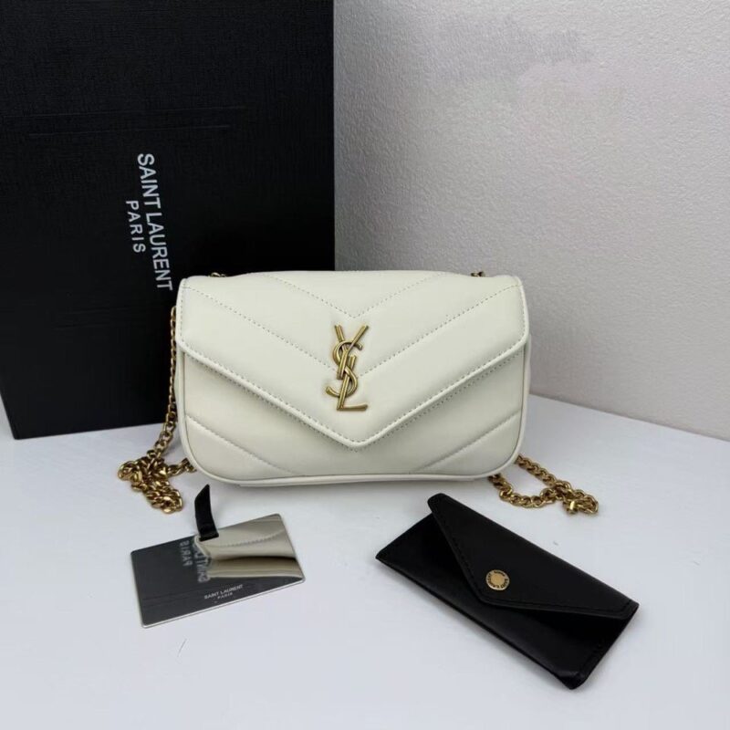 【AT11079】サンローラン ミニLOULOUラムスキンチェーンバッグ | YSL