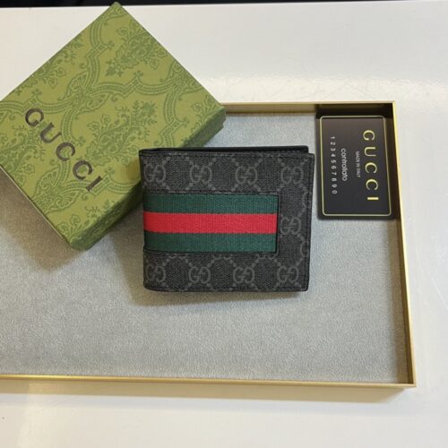 【AT11083】グッチGGシュプリームカードホルダー メンズファッション 赤緑ストライプ | Gucci Firenze