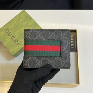 【AT11083】グッチGGシュプリームカードホルダー メンズファッション 赤緑ストライプ | Gucci Firenze
