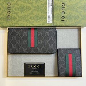 【AT11083】グッチGGシュプリームカードホルダー メンズファッション 赤緑ストライプ | Gucci Firenze