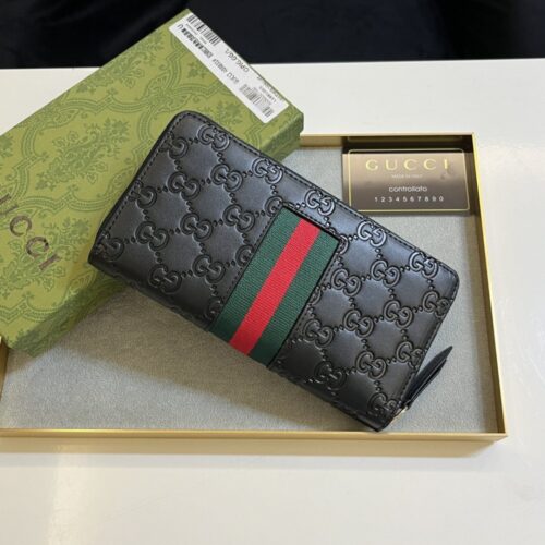 【AT11090】グッチロゴデザインフルジップウォレット、エレガントな高級財布 | Gucci