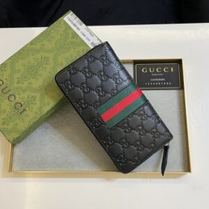 【AT11090】グッチロゴデザインフルジップウォレット、エレガントな高級財布 | Gucci
