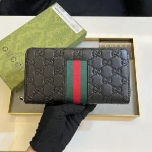【AT11090】グッチロゴデザインフルジップウォレット、エレガントな高級財布 | Gucci