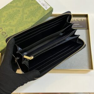 【AT11091】グッチGGスプリームキャンバスウォレット、赤緑ストライプアクセント | Gucci Firenze