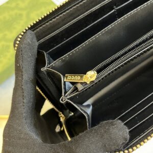 【AT11091】グッチGGスプリームキャンバスウォレット、赤緑ストライプアクセント | Gucci Firenze