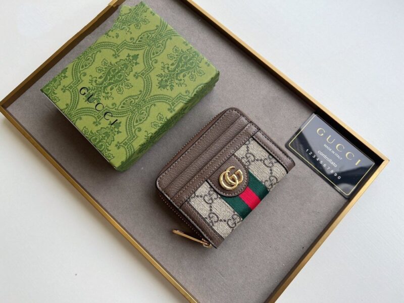 【AT11095】グッチGGスプリームカンバスホースビットカードケース | Gucci