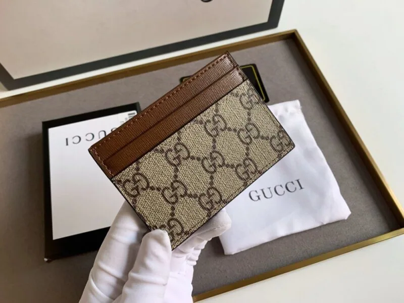 【AT11096】グッチのクラシックGGモノグラムプリントカードケース | Gucci