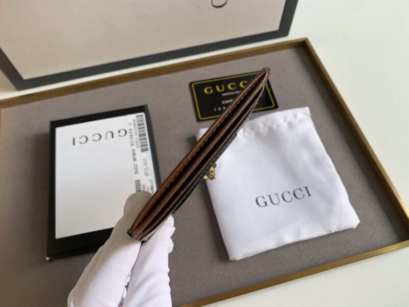 【AT11096】グッチのクラシックGGモノグラムプリントカードケース | Gucci