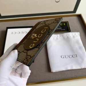 【AT11096】グッチのクラシックGGモノグラムプリントカードケース | Gucci