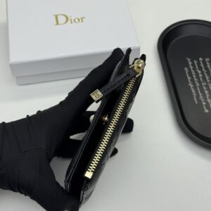 【AT11105】ディオールのクラシックなダイヤモンド柄ハンドバッグ、エレガンスとスタイルを演出する高級子羊皮財布 | Christian Dior