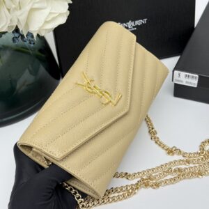 【AT11111】サンローランYSL 長財布 - エレガントな粒子牛革製ウォレット、高級感と洗練されたデザイン | Saint Laurent Paris