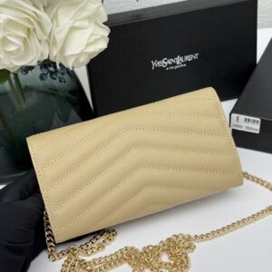 【AT11111】サンローランYSL 長財布 - エレガントな粒子牛革製ウォレット、高級感と洗練されたデザイン | Saint Laurent Paris