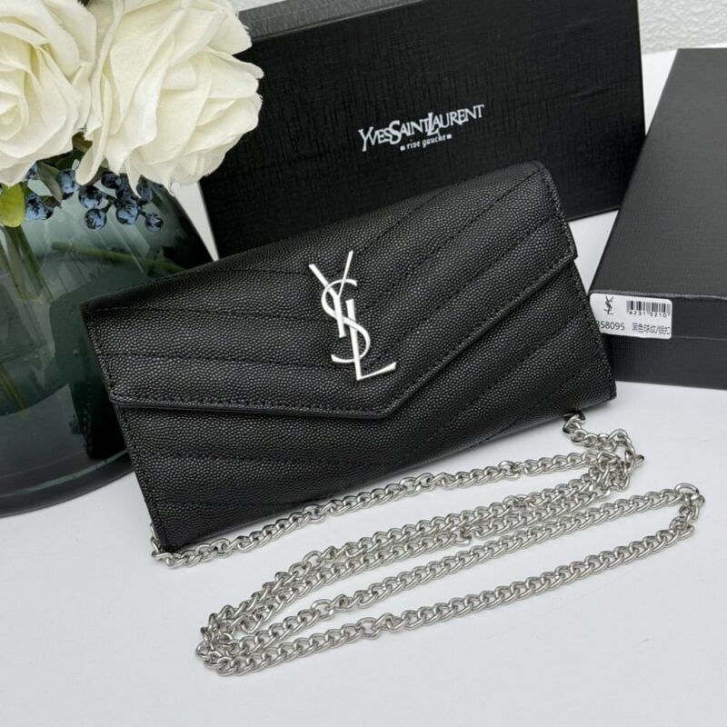 【AT11112】サンローラン YSL クラシックな高級ロングウォレット | Yves Saint Laurent