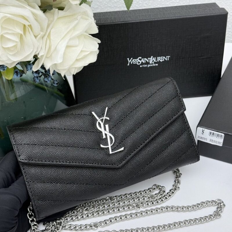 【AT11112】サンローラン YSL クラシックな高級ロングウォレット | Yves Saint Laurent