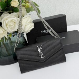 【AT11112】サンローラン YSL クラシックな高級ロングウォレット | Yves Saint Laurent