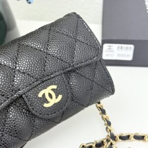 【AT11119】シャネル カビアレザーチェーンコインケース | Chanel
