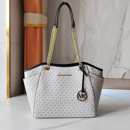 【AT11137】Michael Kors（マイケルコース）のエレガントなチェーンディテールトートバッグ | Michael Kors