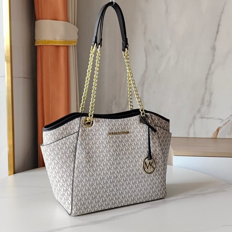 【AT11137】Michael Kors（マイケルコース）のエレガントなチェーンディテールトートバッグ | Michael Kors