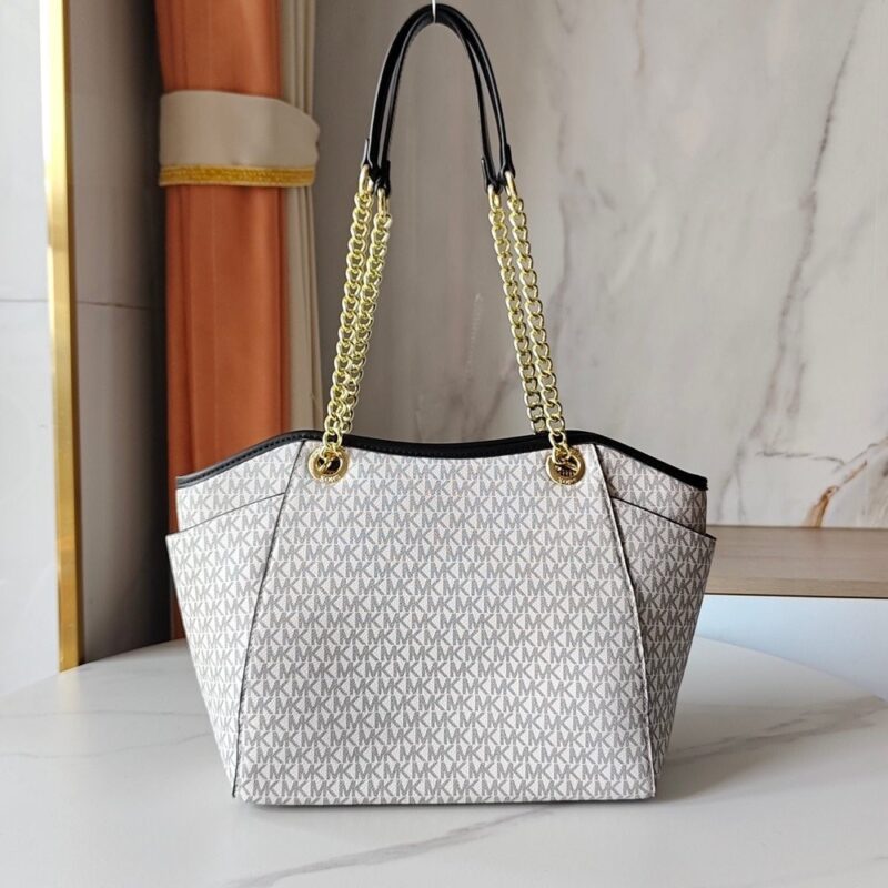 【AT11137】Michael Kors（マイケルコース）のエレガントなチェーンディテールトートバッグ | Michael Kors