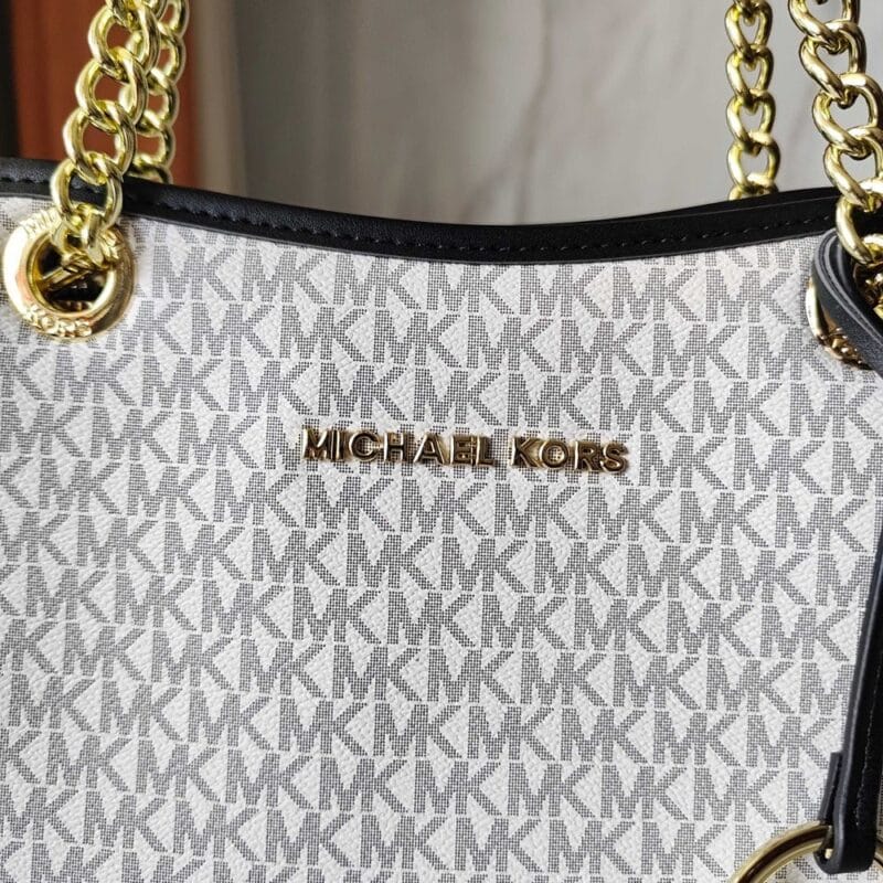 【AT11137】Michael Kors（マイケルコース）のエレガントなチェーンディテールトートバッグ | Michael Kors