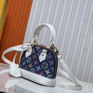 【AT11148】ルイ・ヴィトン ミニ貝殻型バッグ ネイビーデニムとホワイトのレザー ヨーロッパ製高級品質 | Louis Vuitton Malletier