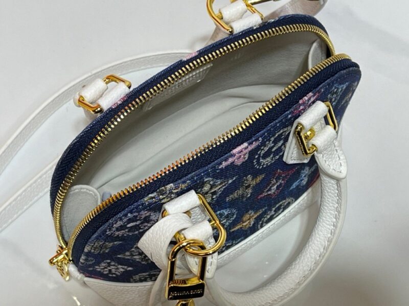 【AT11148】ルイ・ヴィトン ミニ貝殻型バッグ ネイビーデニムとホワイトのレザー ヨーロッパ製高級品質 | Louis Vuitton Malletier