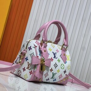 【AT11152】ルイ・ヴィトン × 村上隆コラボ Speedy ハンドバッグ - 鮮やかなモノグラムとピンクワニ革の個性的アートファッション | Louis Vuitton