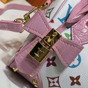 【AT11152】ルイ・ヴィトン × 村上隆コラボ Speedy ハンドバッグ - 鮮やかなモノグラムとピンクワニ革の個性的アートファッション | Louis Vuitton