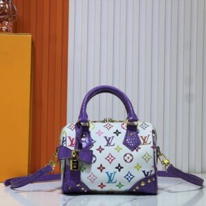 【AT11159】ルイ・ヴィトンSpeedyシリーズレインボーファッションハンドバッグ - 村上隆アーティスティックデザイン | LV
